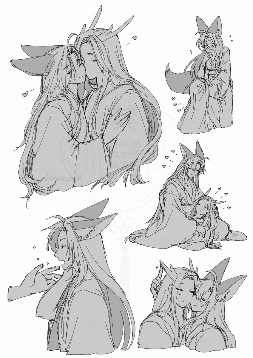 眠る前の二人のいちゃいちゃ。 抱き上げたり、膝枕したり、つついたり……いつまでも新婚です。

#MDZS #WangXian