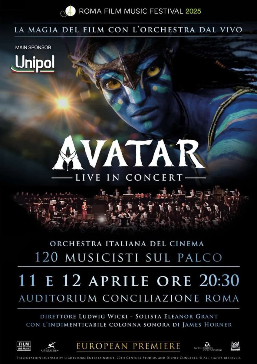 MarcoCiardoMC's tweet photo. Stasera saremo nuovamente presso l'Auditorium Conciliazione per la Première europea del cine-concerto di Avatar. 
Un saluto da questi bei tizi, che tentano di nascondersi dietro il badge 💙 
#avatar #cineconcert @Orch_It_Cinema @RomaFilmFest https://t.co/E5rKms2dNh