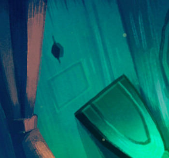 Beard61Sprinkle's tweet photo. Played #mermaid_mask for like the 8th time yesterday and I had an idea: Maybe Magnus Mortuga was killed by a spear to the neck. There's a hole in the wall, someone could stab them with a spear without entering the locked room. Hopefully, it's not a repeat of Tangle Twer. https://t.co/GLdbd13Edq