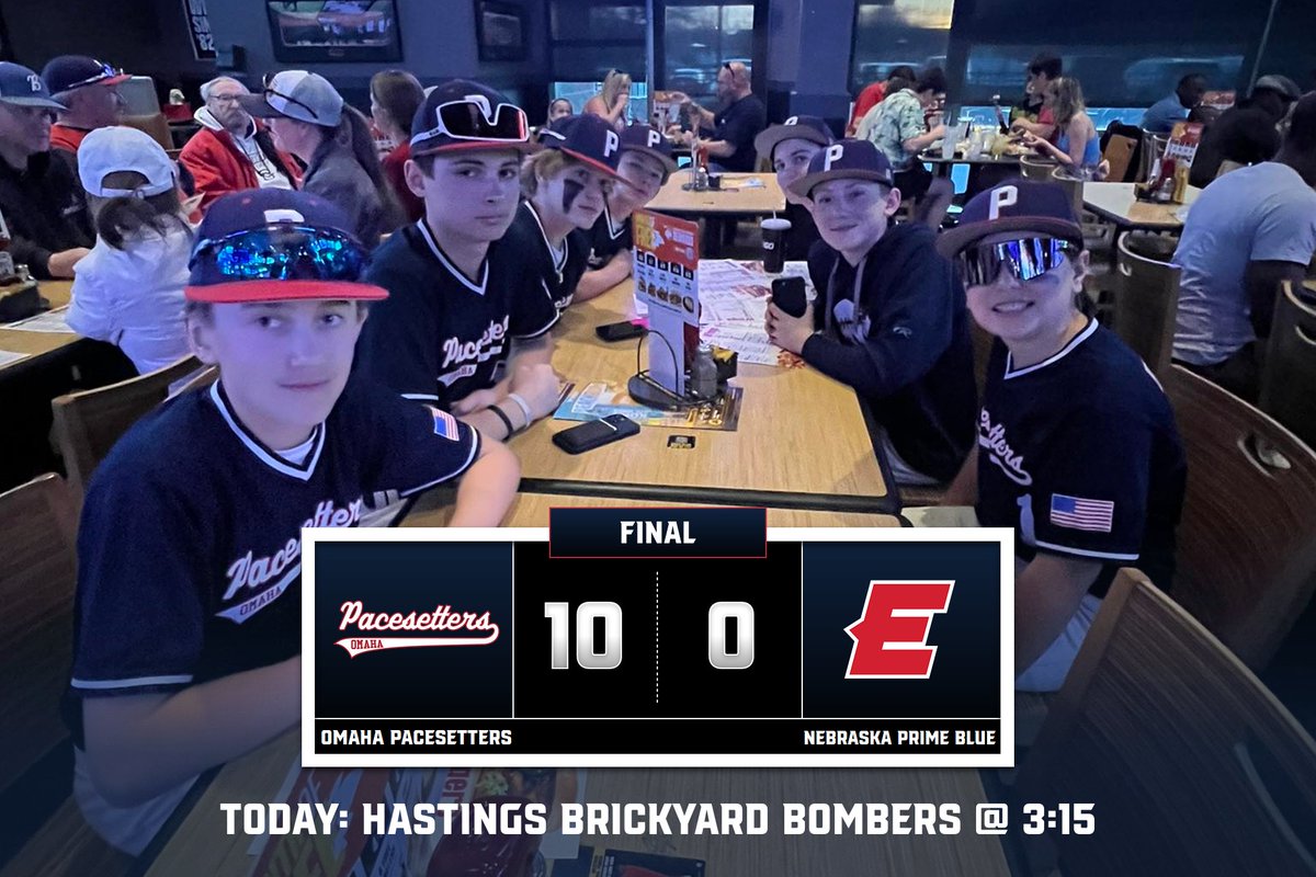 Pacesetters30's tweet photo. The Pacesetters take home the victory in a 10-0 defeat of Nebraska Prime Blue led by multiple hit performances from Easton Frazier and Braylan Miller and pitching from Jacob Morey.  Jaylen Wojtkiewicz hit a HR.  #GoPacesetters https://t.co/fMt2abkThS