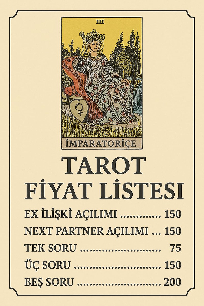 Ücretli bakımlara başlayacağımmm bu da fiyat listem