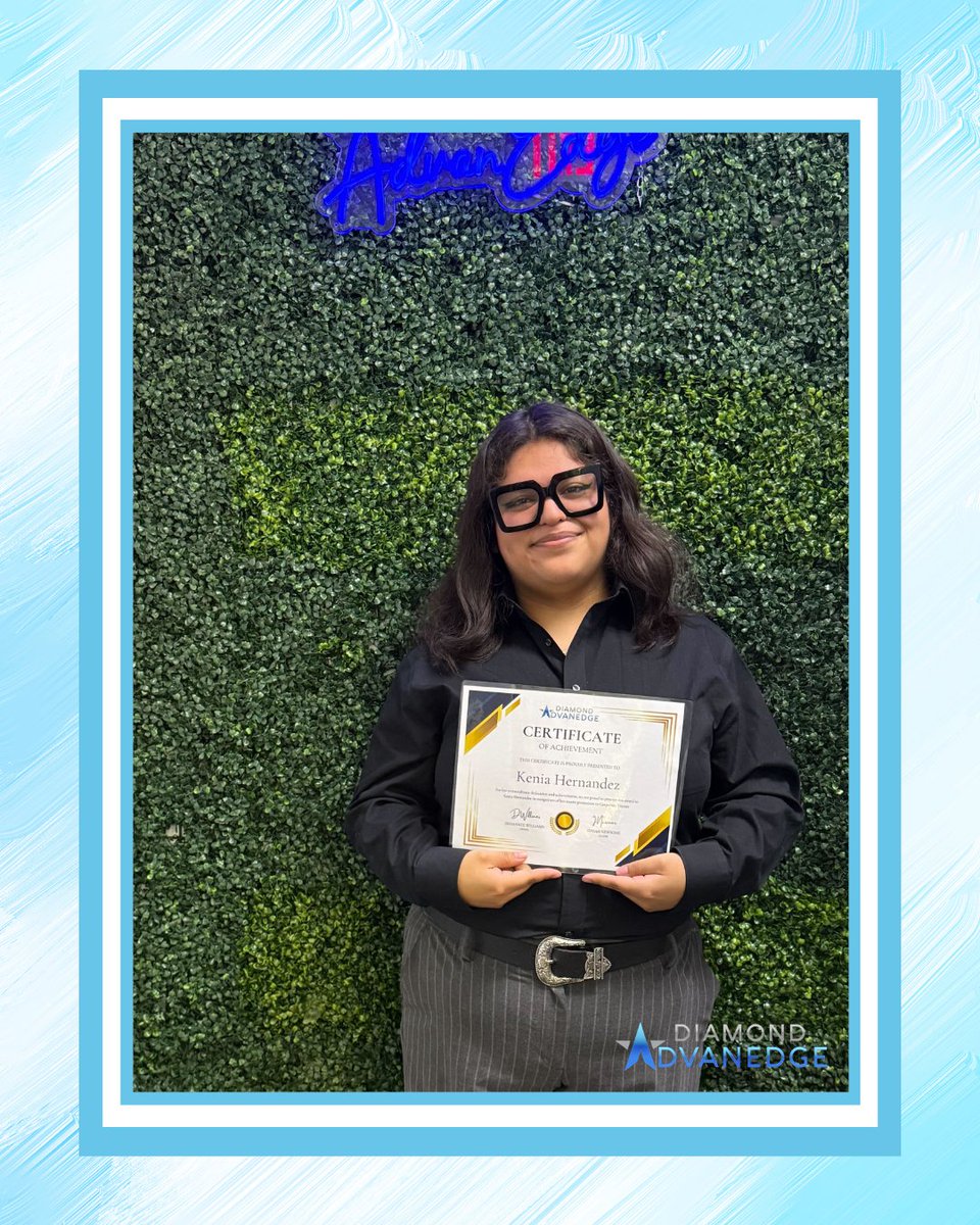 DiamondAdvanEdg's tweet photo. Congratulations to Kenia for your recent promotion to Corporate Trainer! We are so excited to watch you succeed! 😊🏆👩‍🎓 https://t.co/I5YPmDJ9XK