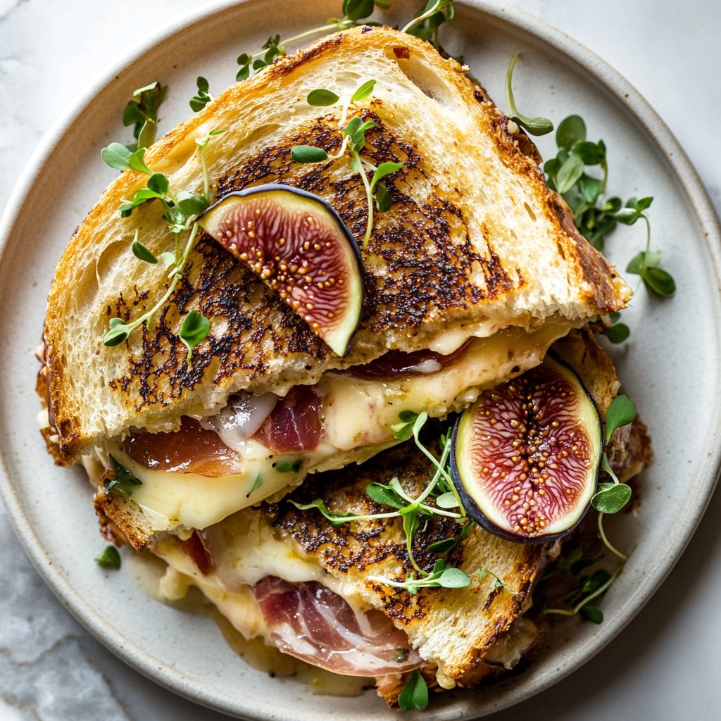 fancy_fox_daily's tweet photo. Classy and comforting: Gourmet Brie, Fig &amp; Prosciutto Grilled Cheese Sandwich! 🧀🥖😋 #GrilledCheeseDay #FancyFox Read the full recipe on our website. https://t.co/vILUk5j9mt