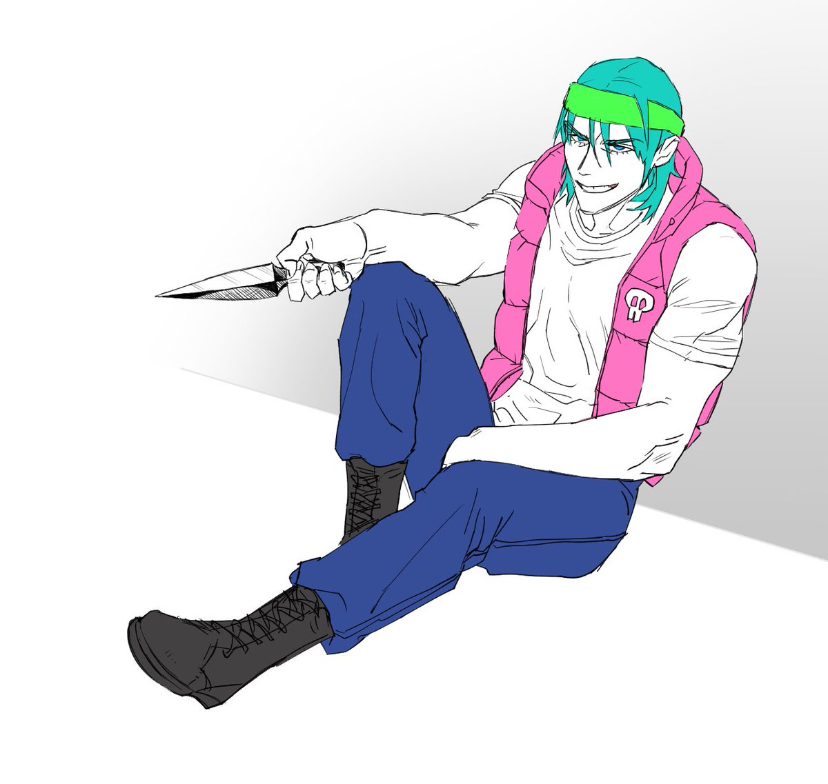 tomatobosal's tweet photo. #hotlinemiami #biker https://t.co/cSdc6pv2TU