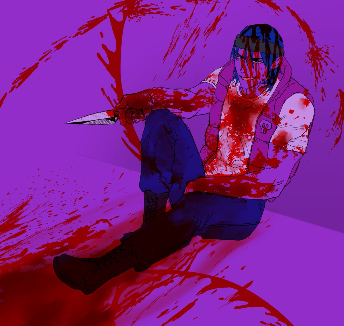 tomatobosal's tweet photo. #hotlinemiami #biker https://t.co/cSdc6pv2TU