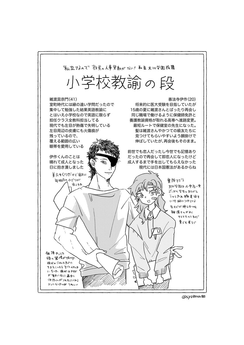 小学校教諭現パロ雑伊の蛇足メモ 