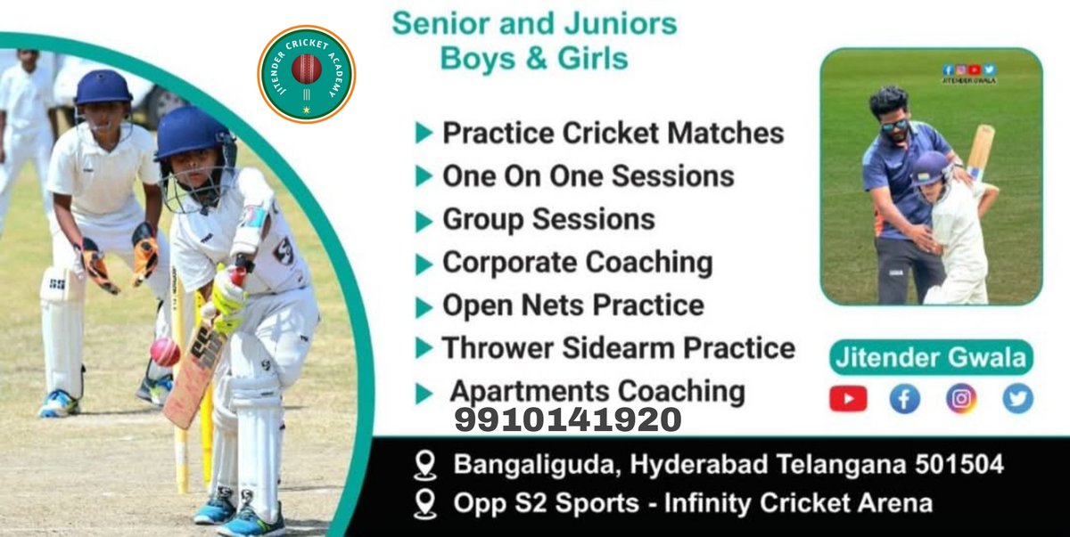 jitender_gwala's tweet photo. @jitendergwala
@jitendercricketacademy https://t.co/E3W6UTJjk5