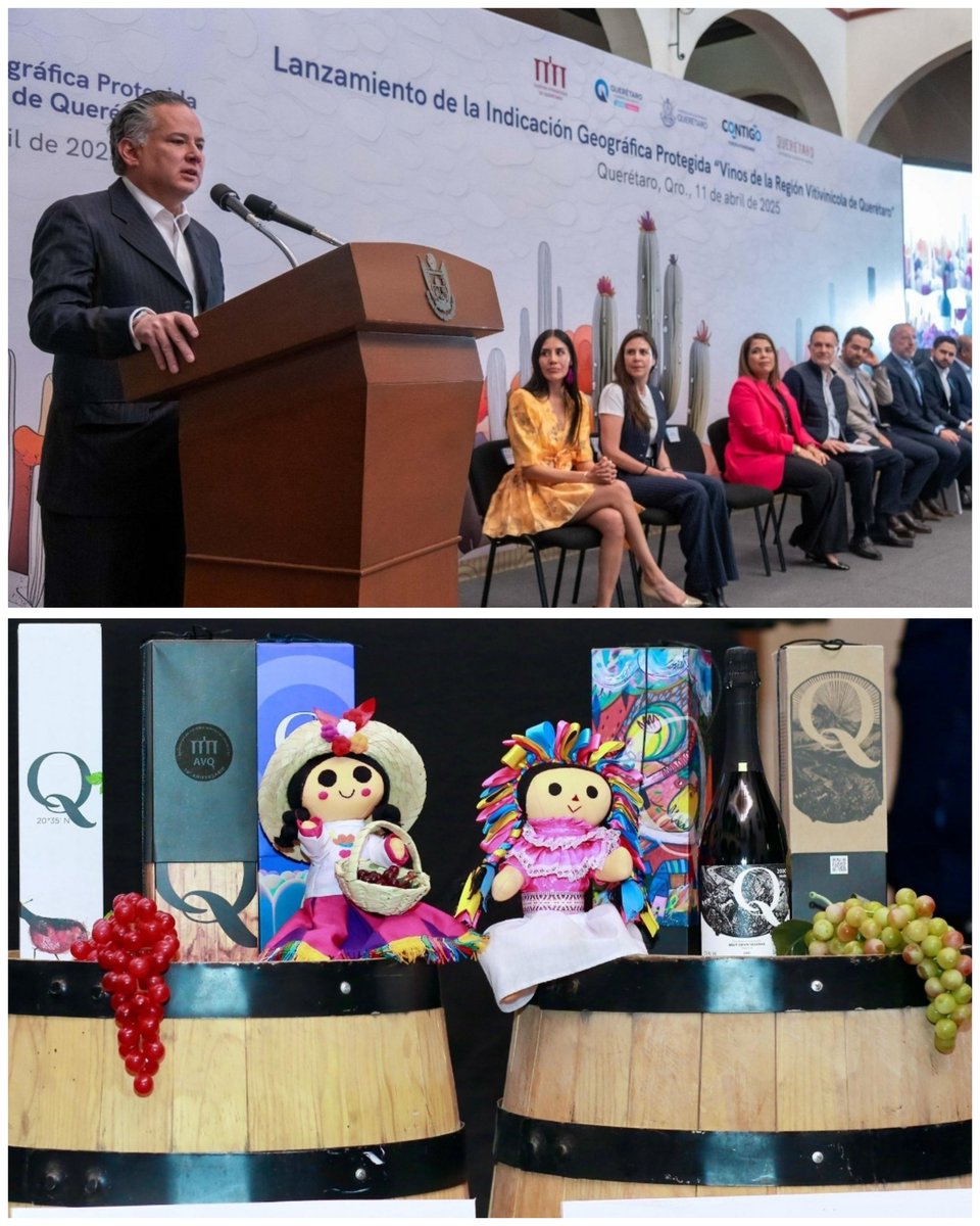 catrina_nortena's tweet image. #HechoEnMéxico 
🚨 Los vinos de Querétaro reciben la Primera Indicación Geográfica Protegida de vino en el país

El reconocimiento “Vinos de la Región Vitivinícola de Querétaro” fue otorgado por Santiago Nieto, director del @IMPI_Mexico, para que el trabajo de los campesinos y…