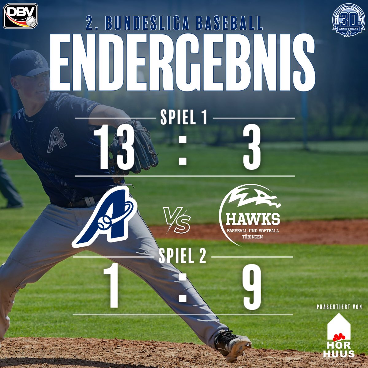 atomicsbaseball's tweet photo. Siegteilung / Split zum Saisonauftakt im Atomics Baseball-Park! ⚾️
Die zahlreichen Zuschauer sahen bei bestem Baseball Wetter ☀️ zwei eindeutige Partien - einmal für die Atomics in Spiel 1 und anschließend für die Hawks in Spiel2. https://t.co/OFaJ7PjeHq