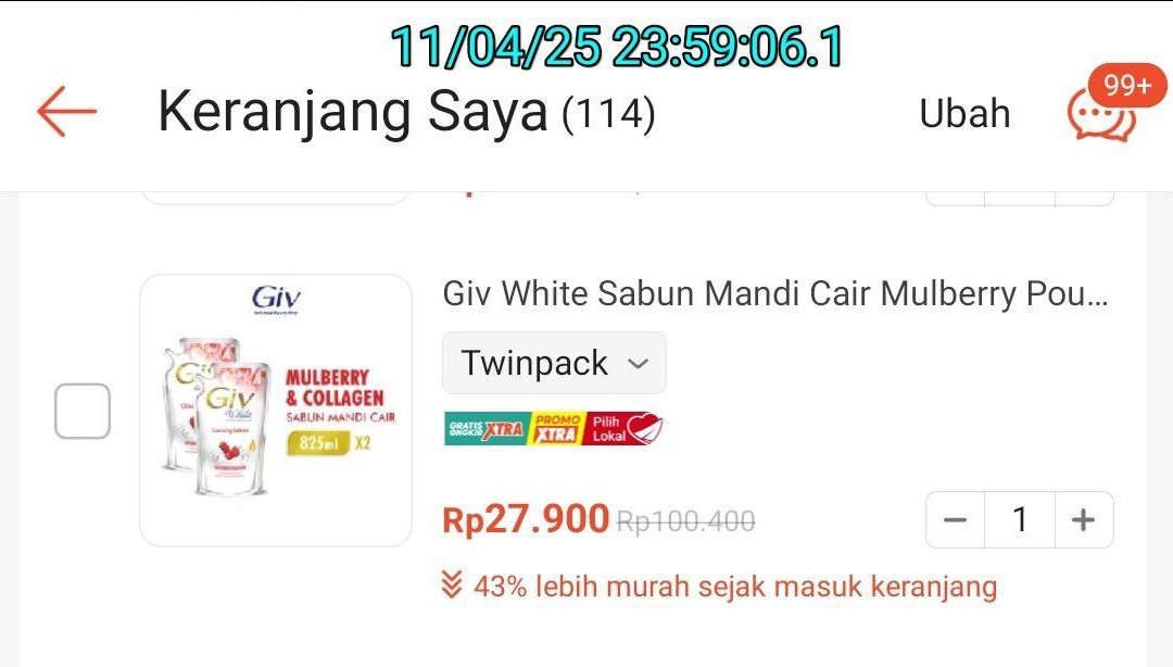 i_m_mortal_'s tweet photo. *ntah berubah harga lagi atau tidak di jam 23:59

[Rp27.900]
Giv White Sabun Mandi Cair 825ml x2
https://t.co/jNhgAOsyZB https://t.co/CUtuzuZDxk