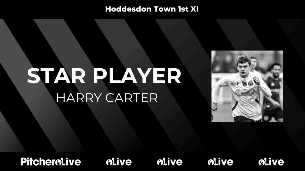 HoddesdonTownFC's tweet photo. Harry Carter is awarded Man of the Match for Hoddesdon Town with an industrious performance that drove the side on to victory. 
#BASHOD
https://t.co/ZSOR7wRu5E https://t.co/cgrVjrJpJw