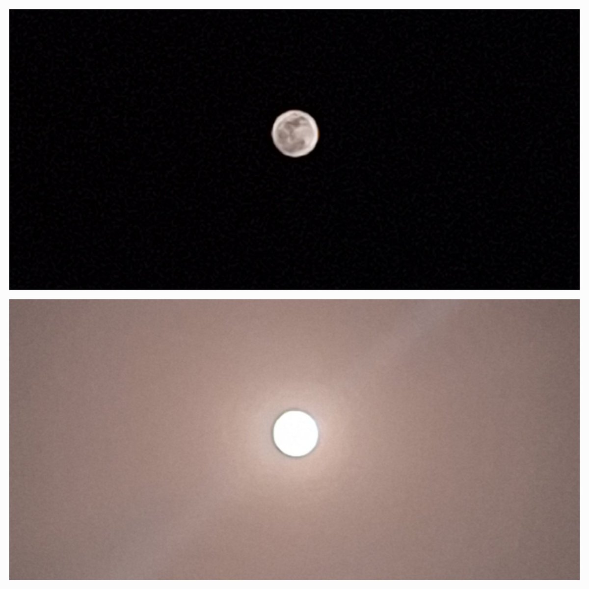 anandshahin's tweet photo. Moon clicks with Pro and Normal camera mode....#moonclick https://t.co/O43MlpUe7O