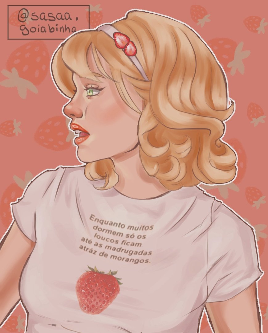 sasaagoiabinha's tweet photo. Loira Morango 🍓
 #loiramorango #digitalart #murart #strawberryblonde https://t.co/9SvgbmSHQQ