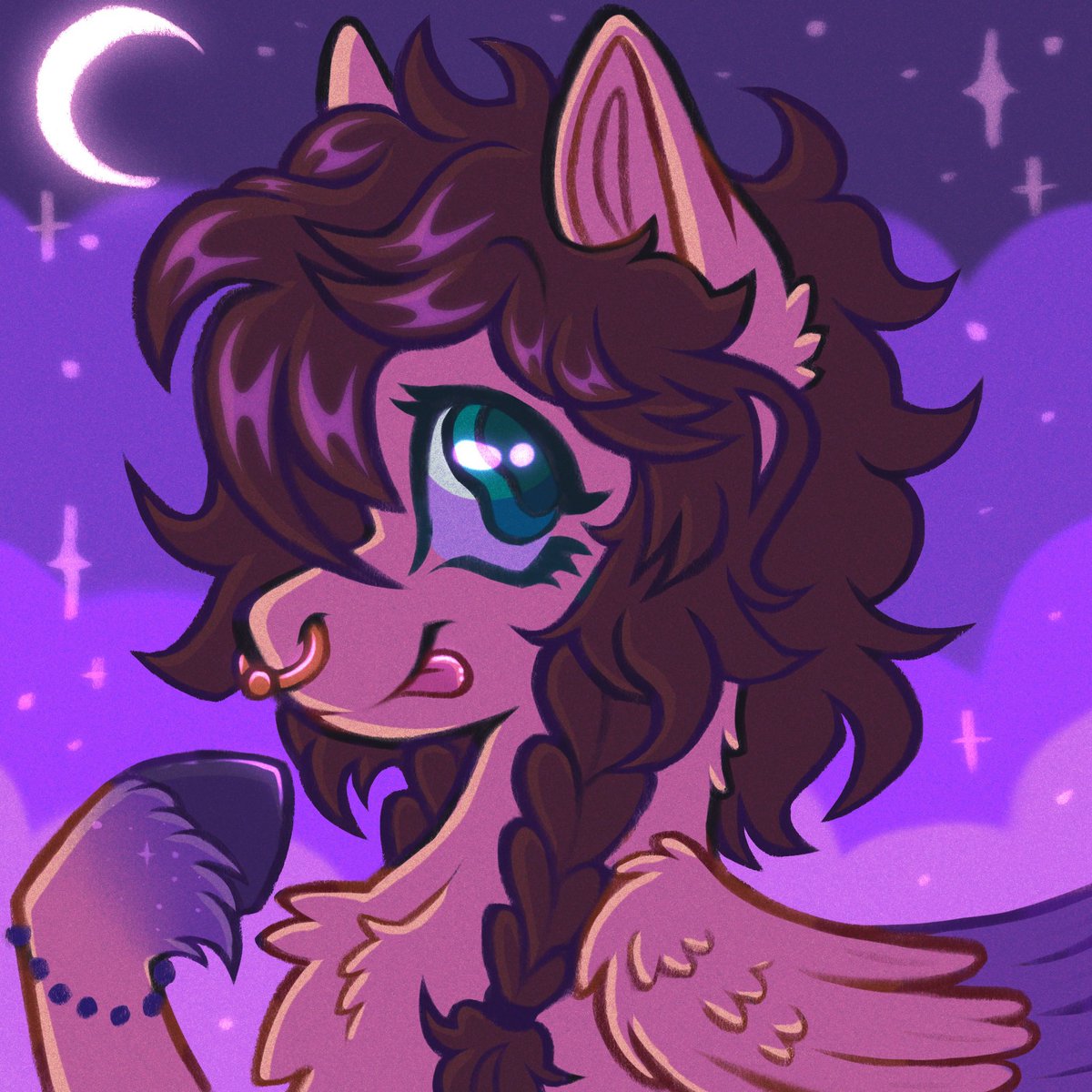 AlpineMutt's tweet photo. 🌙✨ lavender moon! for timberfluff https://t.co/k1IXnYKrG6