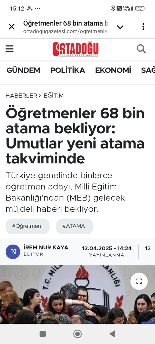 Eğitimde tasarruf değil, yatırım yapılır!
Her boş kadro, bir çocuğun eğitiminden eksiltir.
Kadrolu öğretmen şart.
68.000 atama yapılmalı!

<a href="/RTErdogan/">Recep Tayyip Erdoğan</a> <a href="/EmineErdogan/">Emine Erdoğan</a> <a href="/_cevdetyilmaz/">Cevdet Yılmaz</a> <a href="/hasandogan/">Hasan Doğan</a> <a href="/Yusuf__Tekin/">Yusuf Tekin</a> <a href="/memetsimsek/">Mehmet Simsek</a> <a href="/cftcblnt/">Bülent ÇİFTCİ</a> <a href="/akbasogluemin/">Av. M.Emin AKBAŞOĞLU 🇹🇷</a>
#ÖğretmeneKabineden68BinAtama