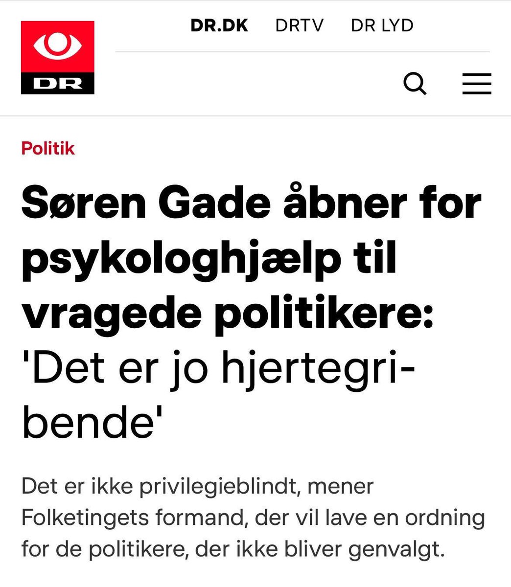 Nu må barnepigementaliteten simpelthen høre op. At være folketingsmedlem betyder at påtage sig ansvar. For landet og befolkningen. Hvordan kan man foregøgle, at Folketinget kan styre danskerne gennem svære tider, hvis det er fremsat af flæbende mimoser, der skal have krisehjælp