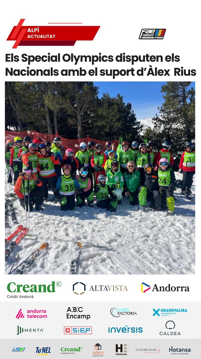 ALPÍ · Els #SpecialOlympics reben la visita d'#ÀlexRius en la jornada de competició dels seus Campionats d'#Andorra 🇦🇩.