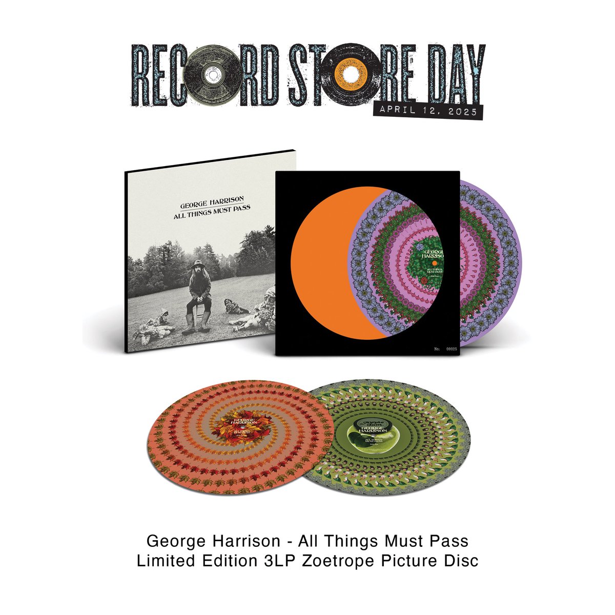 George Harrison (@georgeharrison) on Twitter photo Support your local indie record store and pick up the limited edition 3LP Zoetrope picture disc pressing of ‘All Things Must Pass’ for <a href="/recordstoreday/">Record Store Day</a> 2025. The first two titles in this RSD exclusive zoetrope series – ‘Wonderwall Music’ and ‘Electronic Sound’ – were released via Support your local indie record store and pick up the limited edition 3LP Zoetrope picture disc pressing of ‘All Things Must Pass’ for <a href="/recordstoreday/">Record Store Day</a> 2025. The first two titles in this RSD exclusive zoetrope series – ‘Wonderwall Music’ and ‘Electronic Sound’ – were released via