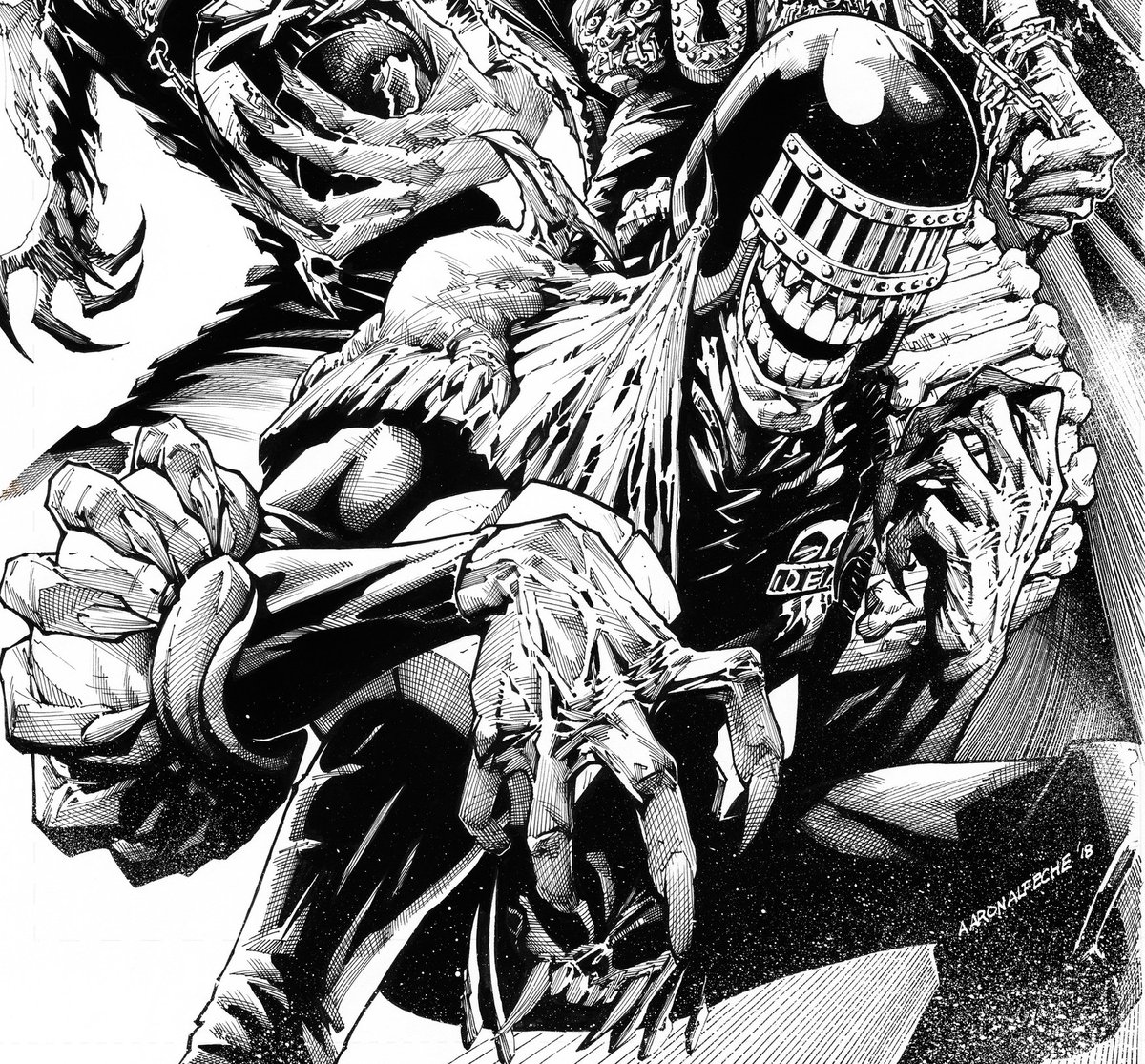 My last Traditional Art #darkjudges #illustration #traditionalart #inks