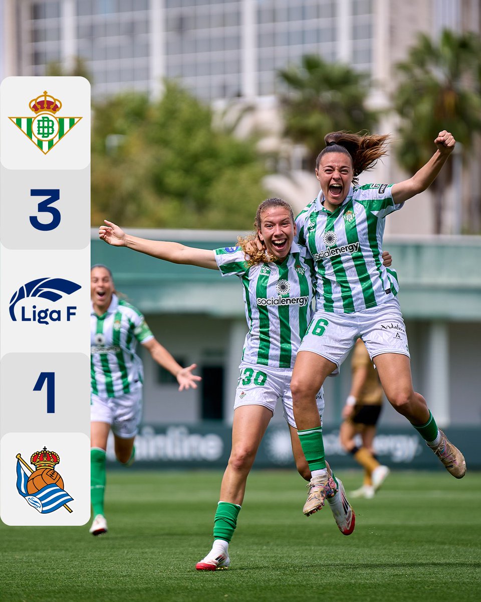 🟢⚪️ El Real Betis se reencuentra con la victoria en casa en el debut de Juan Rojo en el banquillo

#LigaF | #RealBetisRealSociedad