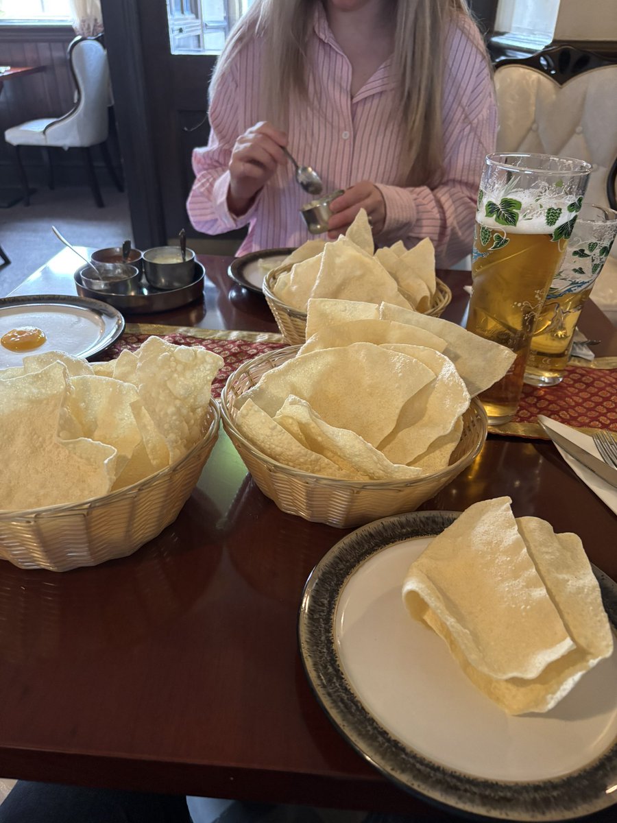 Got to love poppadoms, curry night(early I know)
