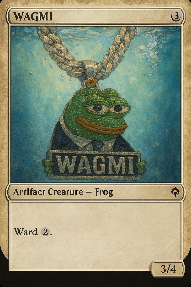 MagicMemeCards's tweet photo. Looks heavy but we'd still rock it around our neck #magicmeme https://t.co/L2KZfhTC8D