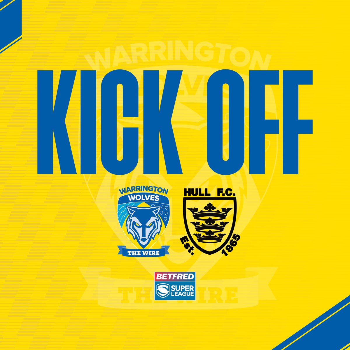 WarringtonRLFC's tweet photo. Following a minute's applause in honour of Derek Whitehead, we're underway at The Halliwell Jones Stadium - Come on the Wire! 🐺 https://t.co/PATVifbKEZ