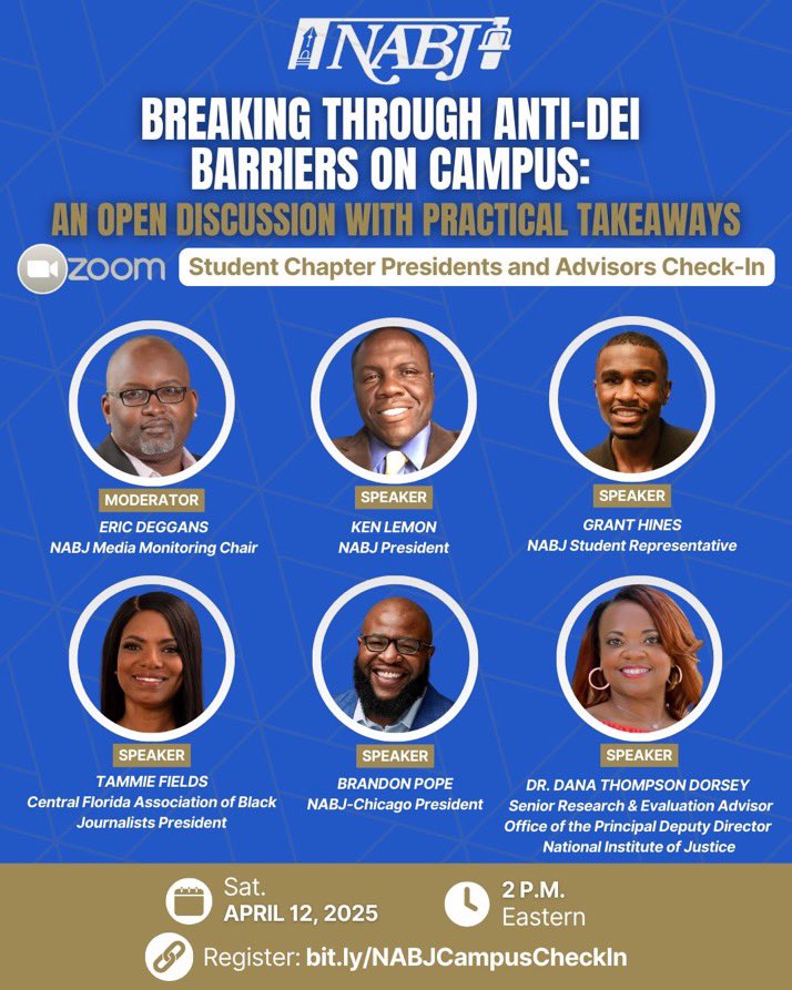 Ken Lemon (@kenlemonnabj) on Twitter photo ๐ป TODAY| There is still time to register for this crucial, online check-in with our <a href="/nabj_students/">NABJ Students</a> chapter presidents and advisors. <a href="/NABJ/">#NABJ Headquarters โ๐พ๐๏ธ๐๏ธ๐ป ๐ท ๐ฅ ๐ ๐</a> always stands ready to provide a safe space for diverse voices.
us02web.zoom.us/meeting/registโฆ ๐ป TODAY| There is still time to register for this crucial, online check-in with our <a href="/nabj_students/">NABJ Students</a> chapter presidents and advisors. <a href="/NABJ/">#NABJ Headquarters โ๐พ๐๏ธ๐๏ธ๐ป ๐ท ๐ฅ ๐ ๐</a> always stands ready to provide a safe space for diverse voices.
us02web.zoom.us/meeting/registโฆ