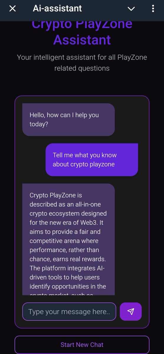 ucofweb3's tweet photo. The Crypto PlayZone AI Bot is LIVE!
Get instant answers, updates, and community insights right in the chat — powered by AI.
Smarter conversations, faster support, and more fun await!
Join the future of crypto communities now.
@crypto_playzone
@rz_crplzn
#CryptoPlayZone #AIbot https://t.co/ALlxYwL1U3