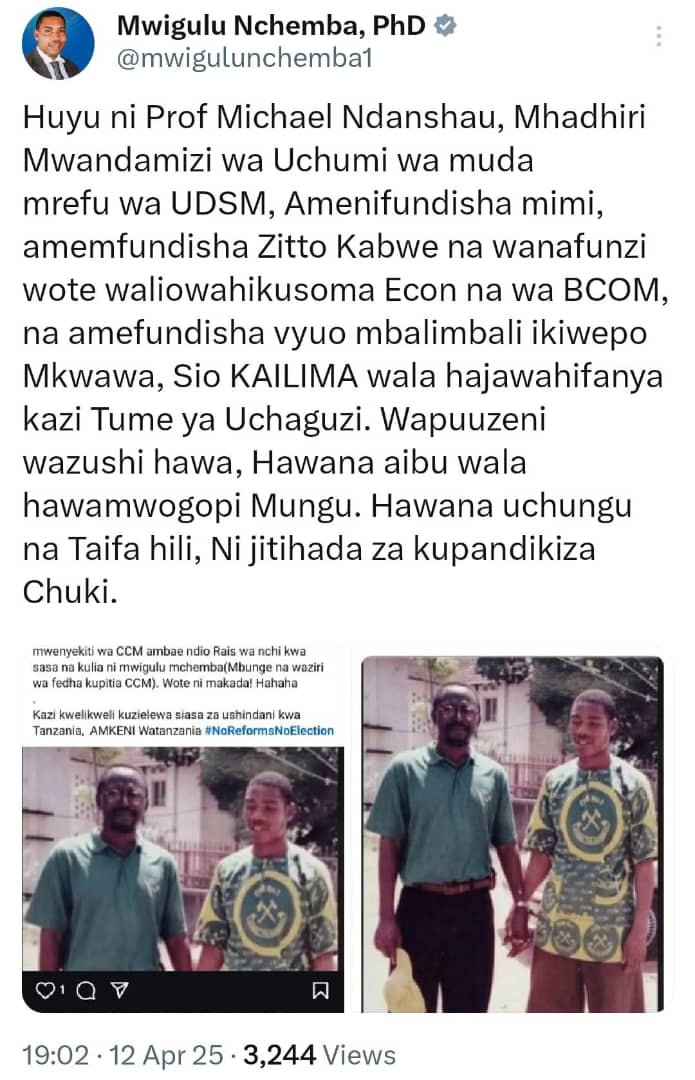 Mwigulu Nchemba, PhD tweet media