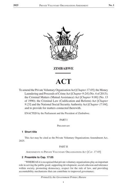 Emmerson Mnangagwa no longer has Robert Mugabe to mask or use as a fall guy or scapegoat for his tyranny. The enactment of the PVO Amendment Bill, without any intention by government to open democratic space, is intended to shut down CSOs organizations without recourse to law.