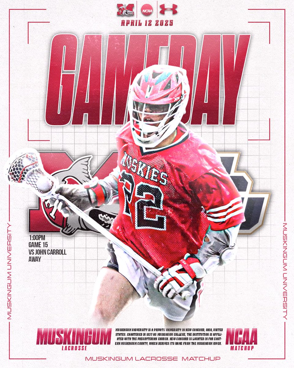 MuskieMensLax's tweet photo. On the road for game 15
-
🚨: Gameday 
🆚: JCU
⏰: 1:00 pm
📍: University Heights
🏟️: Don Shula stadium 
📺: https://t.co/dFDPDifbS5
-
#DefendTheM #GGGA https://t.co/75NoqkcAHO