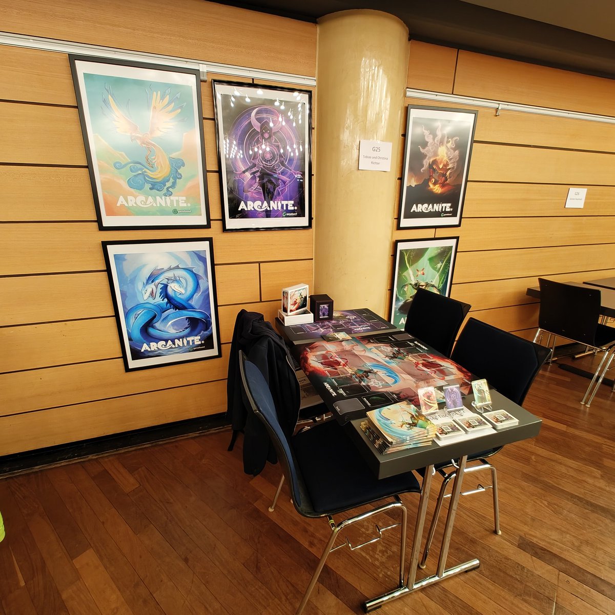 ArcaniteCCG's tweet photo. A long day at the #ratingerspieletage is over! It was an exciting experience to be sure. Here are some insights from today looking forward to tomorrow 🙂
#Arcanite #BoardGame #CardGame #BoardGames #CardGames #IndieGameDev #Tabletop #TCG https://t.co/VMiuE1wV4m