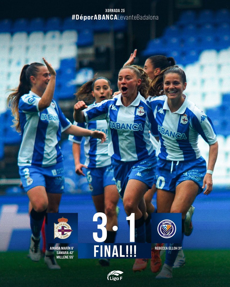 Fiiiiinaaaaal en #ABANCARIAZOR!

⏱️ 90+’6 | 3️⃣ - 1️⃣ |

#DéporABANCALevanteBadalona #LigaF