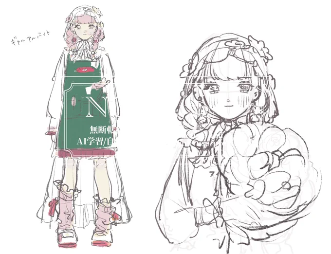 キャラデザメモゆるふわ楽観ガール、チューリップのちゅりかわいいものが好きなのでノリでお花屋さんのバイトに応募してみた。 