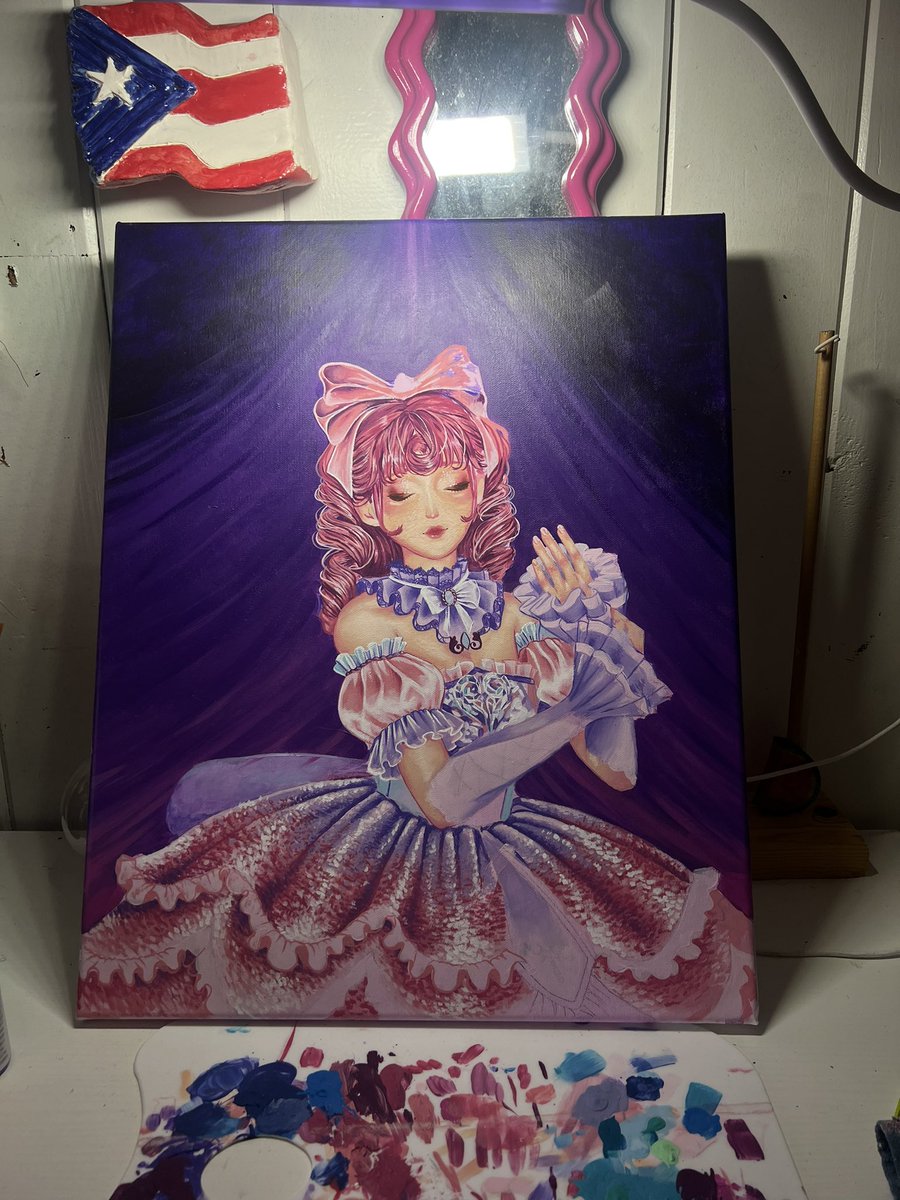mikuslefthairpc's tweet photo. Moonlight reverie🌙✨🎀

Because this game has me on a chokehold!
Still working on her but she is coming along so adorable🥹!

Acrylic on canvas, 16x20.

#infinitynikkitwt #infinitynikki https://t.co/5a9ZWbbNz1