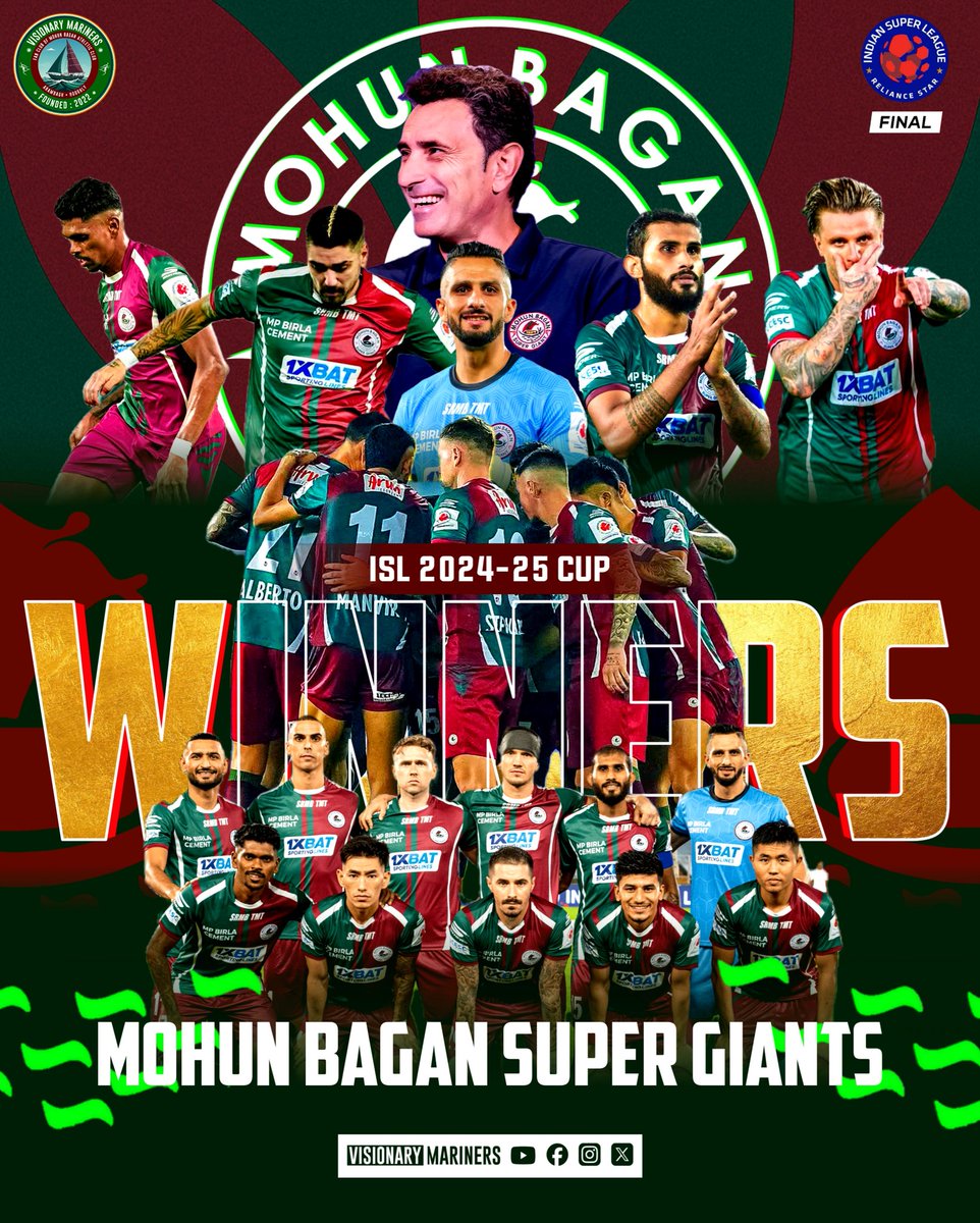 v_mariners's tweet photo. Doubling the Title!!!
Joy Mohun Bagan 💚❤️
#MohunBagan #আমরাসবুজমেরুন #mohunbagansg #visionarymariners #ISL #ISLPlayoffs #IndianSuperLeauge #ISLFinals https://t.co/FSlW5mzjk5