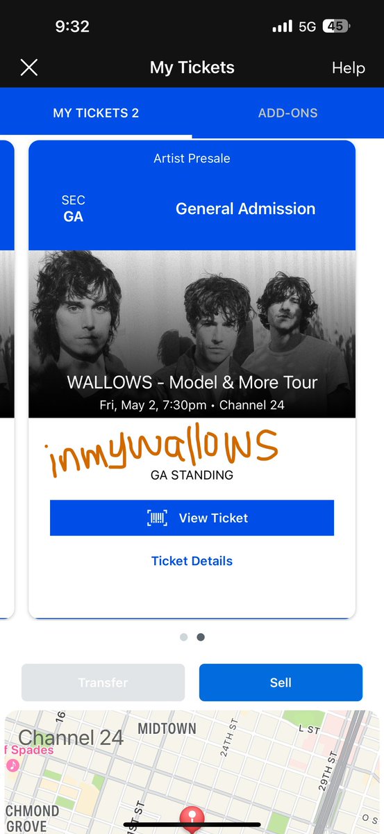 inmywallows's tweet photo. selling one ga ticket for wallows in sacramento 5/2, dm if interested! just want what i paid for it https://t.co/EoFEdkDpqK