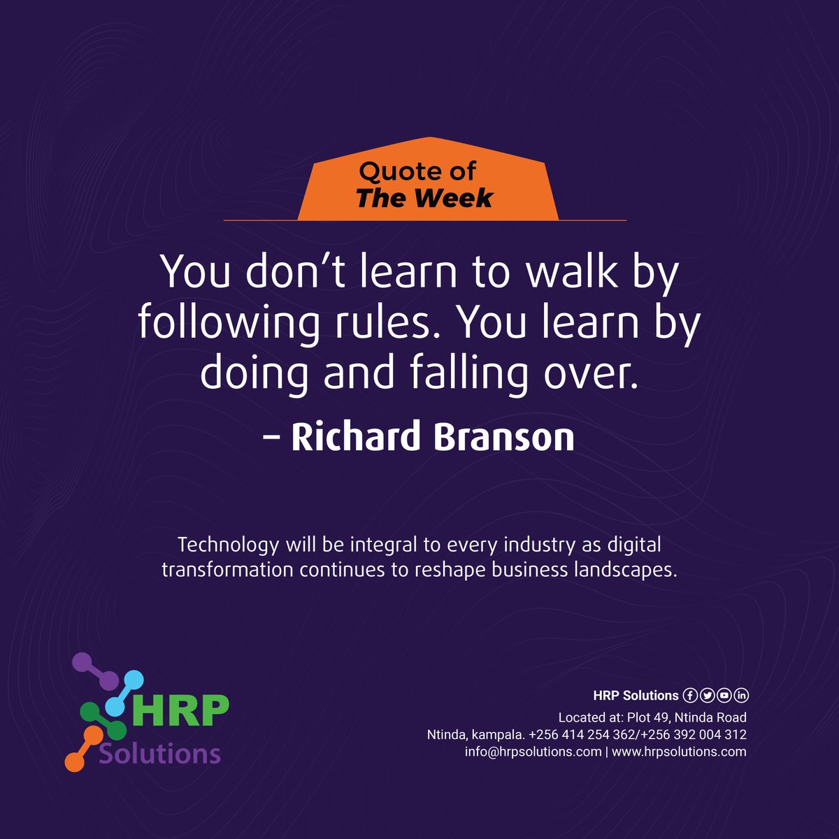 hrpsolutions's tweet image. Growth comes from experimentation and learning from setbacks, not from playing it safe- Happy Sunday
#hrpsolutions
