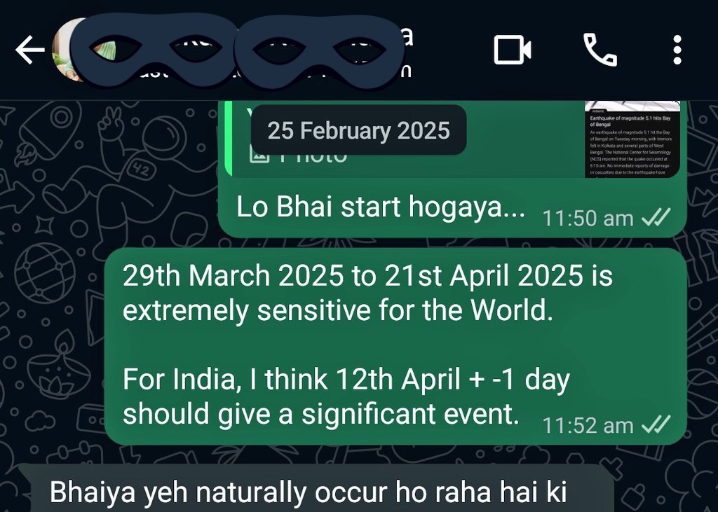 BeamofLight1008's tweet photo. So as predicted, we can see the increased presence of defence forces after violence on the streets of India. Interestingly, dates were predicted for a significant event in India to one of my contacts on WhatsApp on 25/02/2025. 
So this is how energies from the planets affects us. https://t.co/UTgkw03c0X