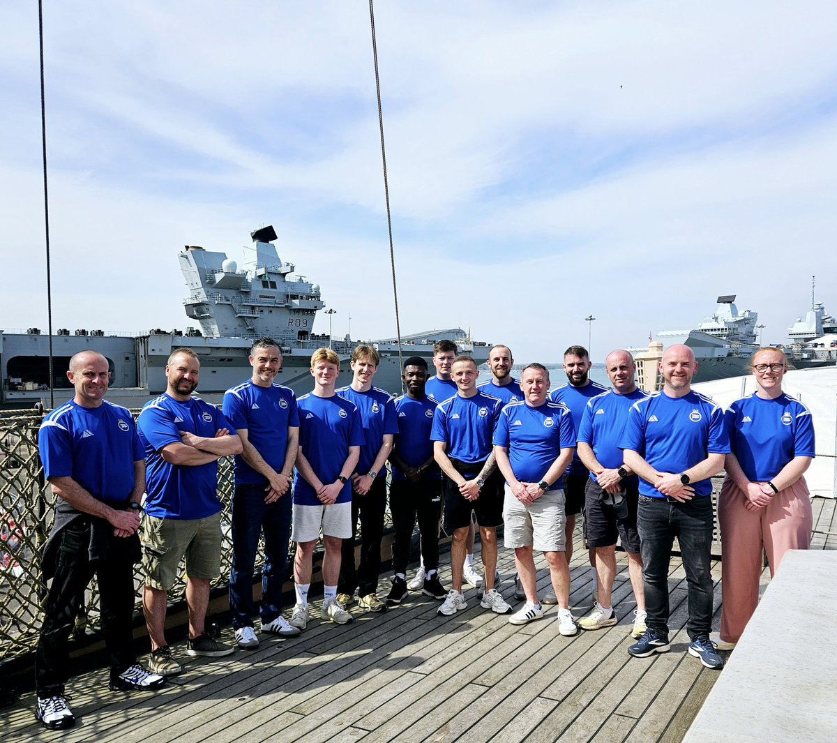 RNRRMRFootball's tweet photo. This afternoon the team had a guided tour of HMS Victory. Thank you to all the staff onboard for facilitating this. 
@RNReserve @RNEngagement_RA https://t.co/o5sLxjfQ7v