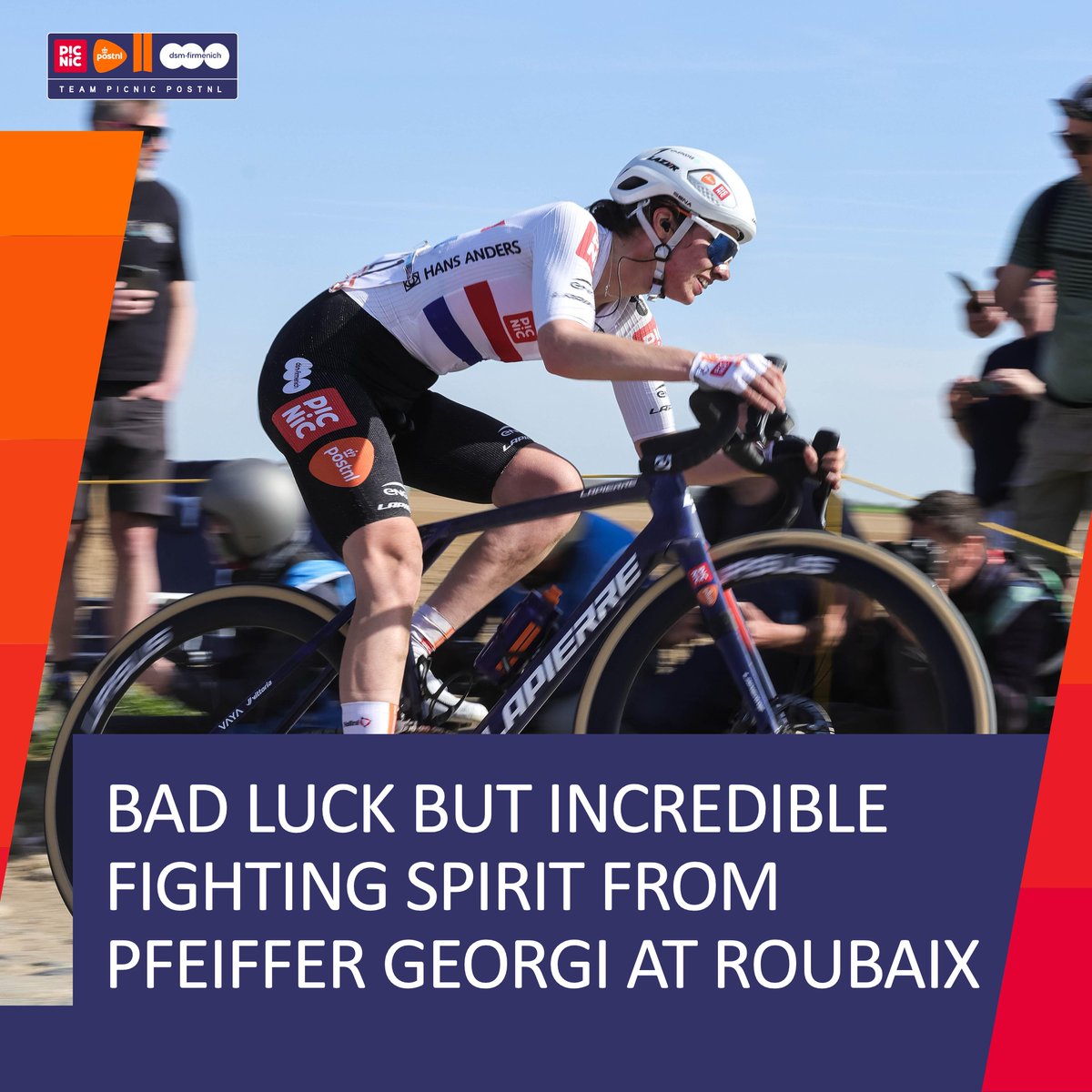 Team Picnic PostNL (@picnicpostnl) on Twitter photo 💬"It’s a day of bad luck but I’m really happy with my shape; and also proud of how I kept fighting all the way to the end in the velodrome." - <a href="/pfeiffergeorgi/">Pfeiffer Georgi</a>
Read up on our day at #ParisRoubaixFemmes🇫🇷 👇🏻
🇬🇧🔗teampicnicpostnl.com/paris-roubaix-…
🇳🇱🔗teampicnicpostnl.com/nl/paris-rouba… 💬"It’s a day of bad luck but I’m really happy with my shape; and also proud of how I kept fighting all the way to the end in the velodrome." - <a href="/pfeiffergeorgi/">Pfeiffer Georgi</a>
Read up on our day at #ParisRoubaixFemmes🇫🇷 👇🏻
🇬🇧🔗teampicnicpostnl.com/paris-roubaix-…
🇳🇱🔗teampicnicpostnl.com/nl/paris-rouba…