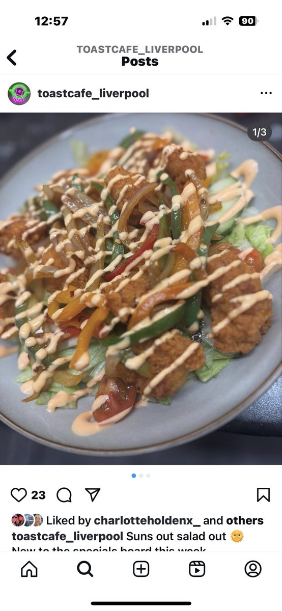 ToastCafea29500's tweet photo. Salt &amp; Pepper Chicken Salad 🥗 https://t.co/QsMe7B4gr7