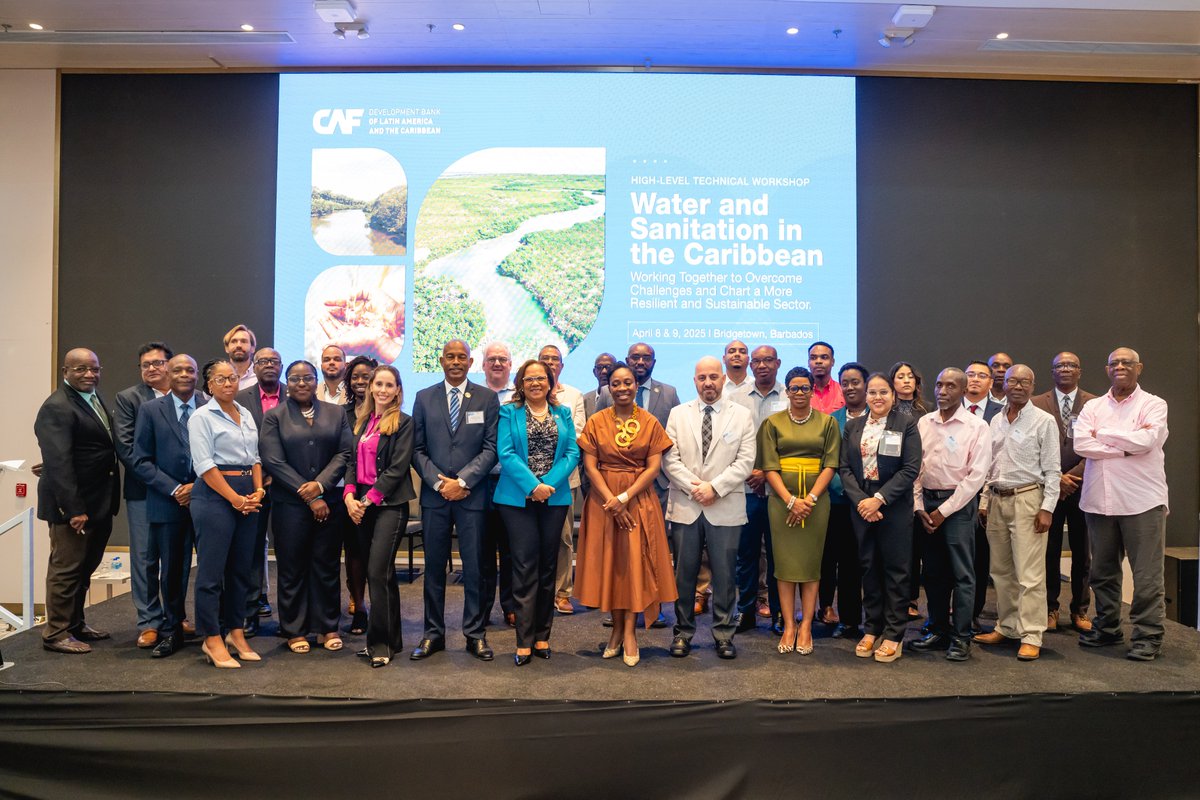 CAF (@agendacaf) on Twitter photo 🇧🇧 "Without water, there is no life."
In Barbados, at CAF’s High-Level Technical Workshop on Water and Sanitation in the Caribbean, Dr. <a href="/stacyken17/">Dr. Stacy Richards-Kennedy</a> emphasises the need for action in addressing the region’s water challenges.
“Here in the Caribbean—home to some of the world’s 🇧🇧 "Without water, there is no life."
In Barbados, at CAF’s High-Level Technical Workshop on Water and Sanitation in the Caribbean, Dr. <a href="/stacyken17/">Dr. Stacy Richards-Kennedy</a> emphasises the need for action in addressing the region’s water challenges.
“Here in the Caribbean—home to some of the world’s