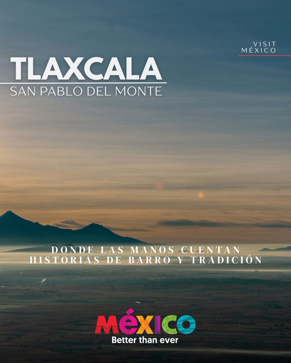 VisitMex's tweet photo. 🏺 Donde las manos cuentan historias de barro y tradición
📍 San Pablo del Monte, Tlaxcala, México

🌄 En las faldas del volcán La Malinche, San Pablo del Monte guarda con orgullo una de las tradiciones más antiguas y bellas de México: la alfarería. Aquí, generaciones de artesanos han moldeado el barro con maestría, creando piezas únicas que reflejan identidad, cultura y color.

-

🏺 Where hands shape stories in clay and tradition
📍 San Pablo del Monte, Tlaxcala, Mexico

🌄 At the foothills of La Malinche volcano, San Pablo del Monte proudly preserves one of Mexico’s oldest and most beautiful traditions: pottery. Here, generations of artisans shape clay into stunning pieces that speak of identity, culture, and deep-rooted heritage.

#VisitMexico #SanPabloDelMonte #Tlaxcala #MexicanCrafts #CulturalMexico #MexicoBetterThanEver