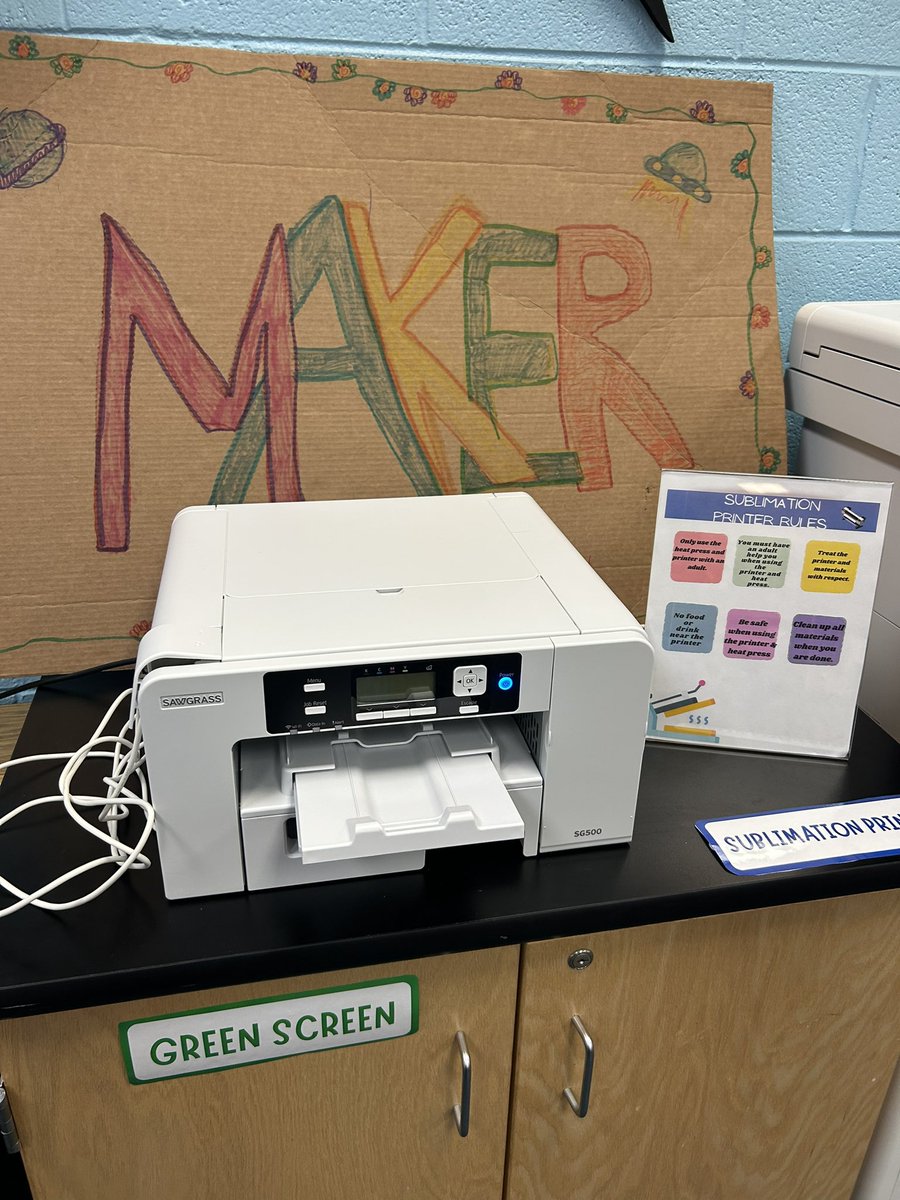Our 2nd/4th graders have been hard at work transforming our Makerspace for their PBL! Today, they had the opportunity to learn from experts on how to use tools like the sewing machine, Cricut, and 3D printer. #SpringIntoGSD