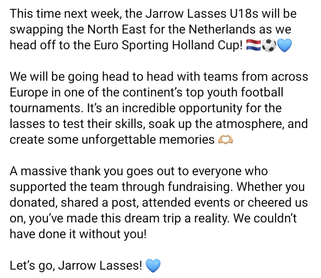 Jarrow Lasses U18’s tweet media