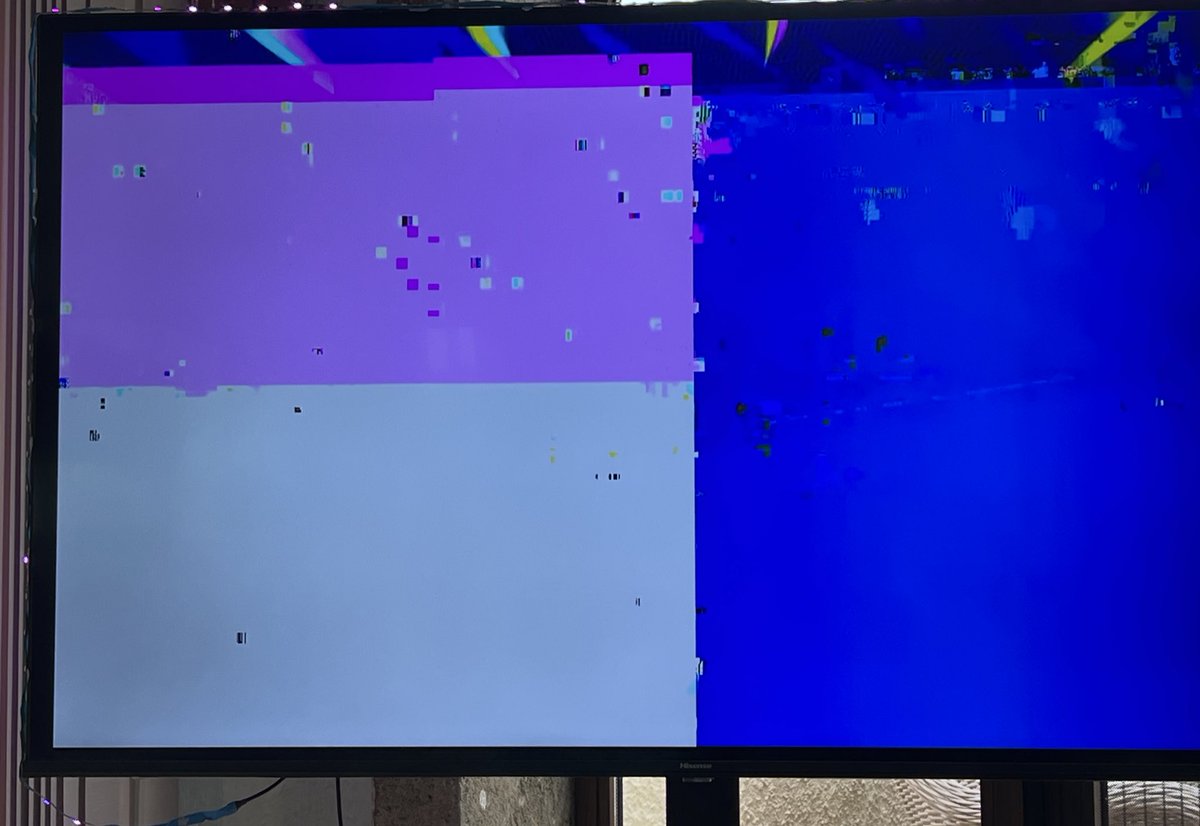 Villans69's tweet photo. Anyone else getting interference/picture breaking up whist watching @thundernetball v @RhinosNetballSL on YouTube?? @SkyNetball #nsl2025 https://t.co/8UrlL49vdg
