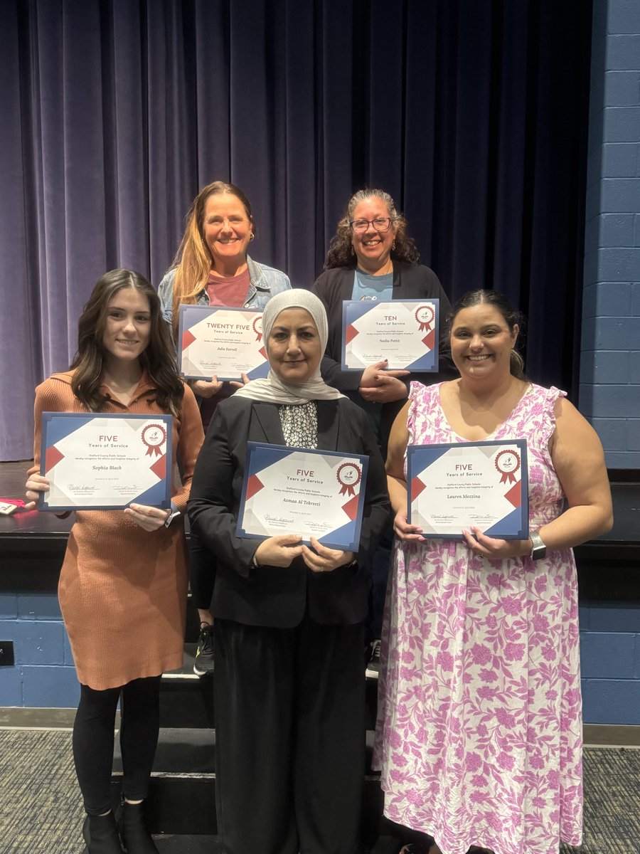 Congratulations to these outstanding WES Educators who earned their 5, 10, or 25 years of service awards this week. They are #EmpoweredToSucceed