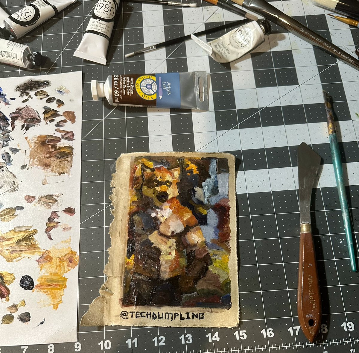 Not exactly my best work but gotta start somewhere, I think I thinned out the paint too much and there wasn’t the same level of intent as usual with my color palette . I still have the original sketch since I just transferred it before painting so I’ll likely paint this again.